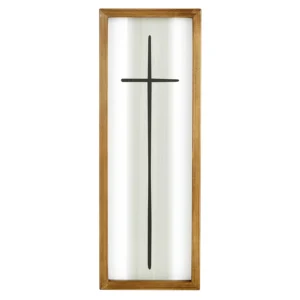 Framed Cross - Dark Wood