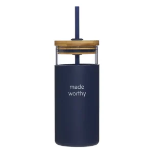 Boxed Glass & Bamboo Tumbler with Straw - Made Worthy