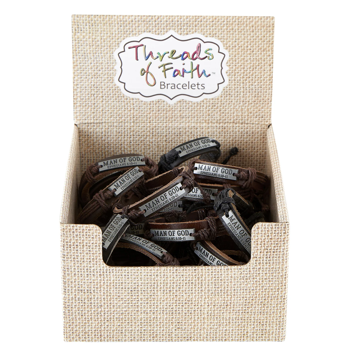 Threads of Faith: Man of God Bracelets (Pack of 24)