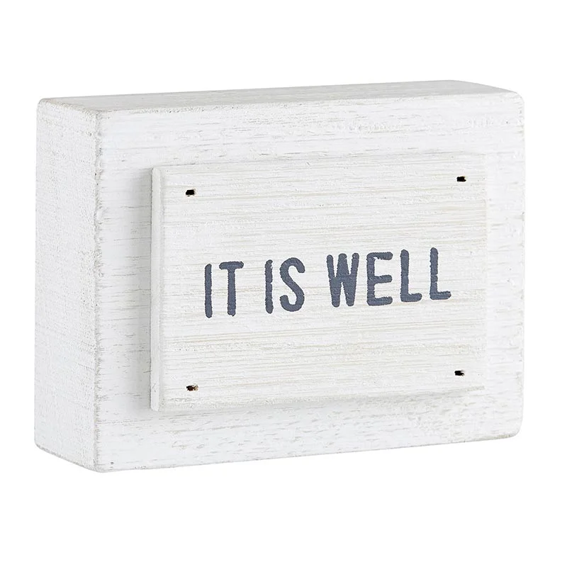 Wood Block - It Is Well