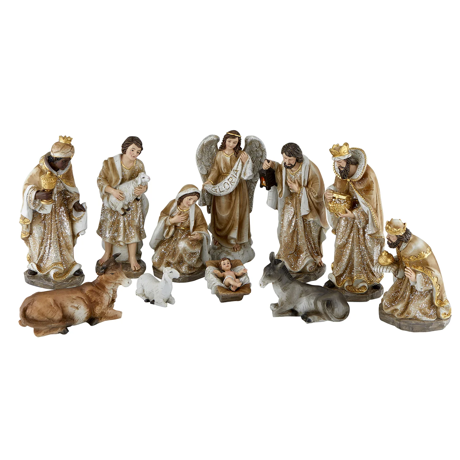 Sienna 11-Piece 8" Resin Nativity Set
