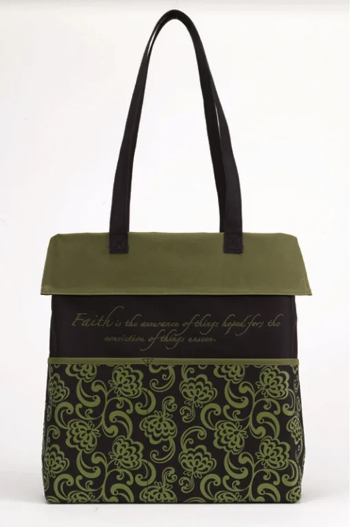 Heavy Canvas Floral Tote Faith