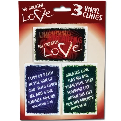 No Greater Love Vinyl Clings Decals