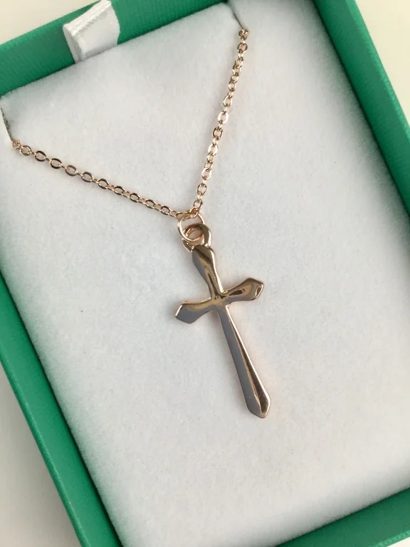 Rose Gold Cross on Chain