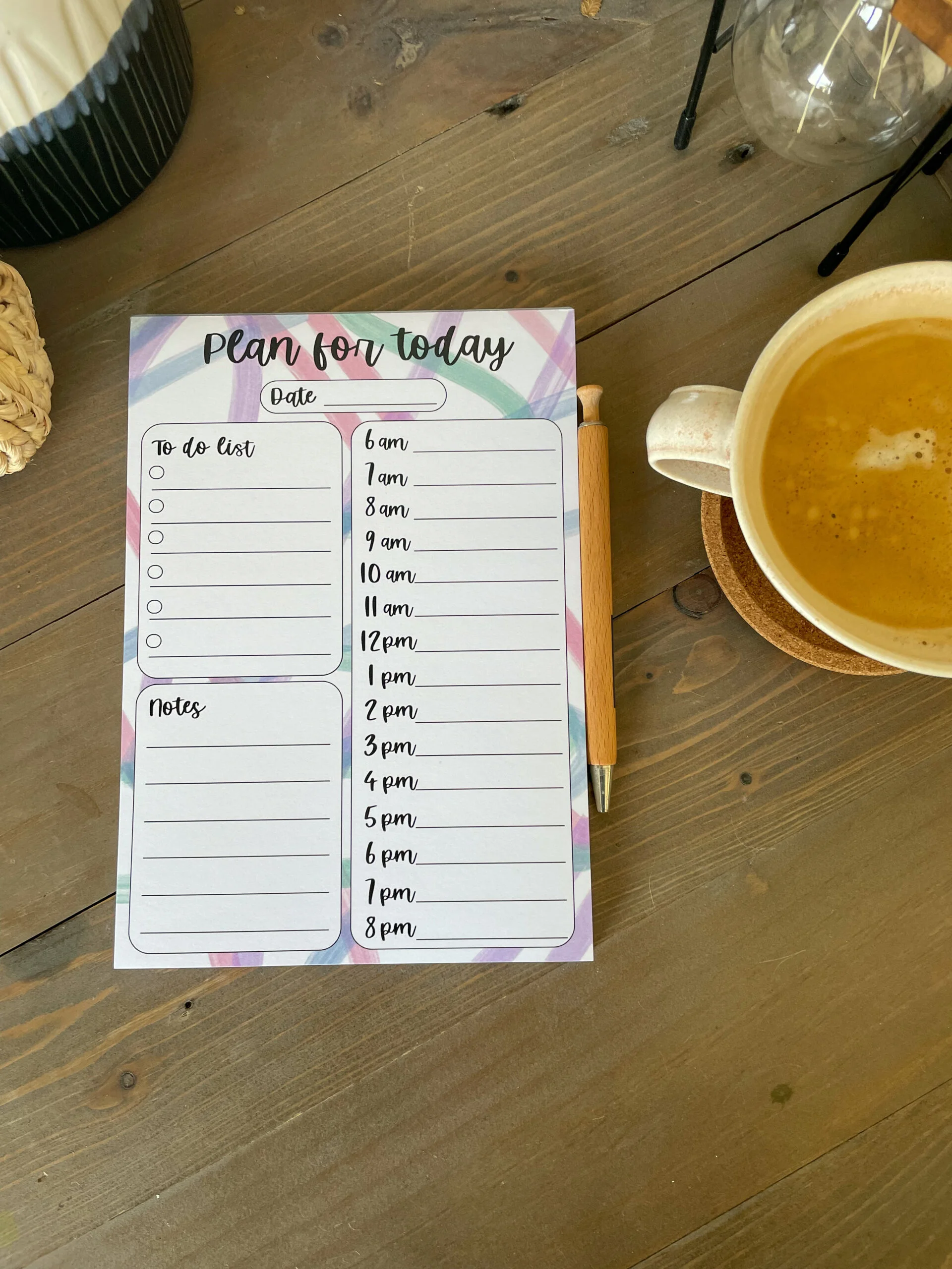 A5 Daily Planner Notepad