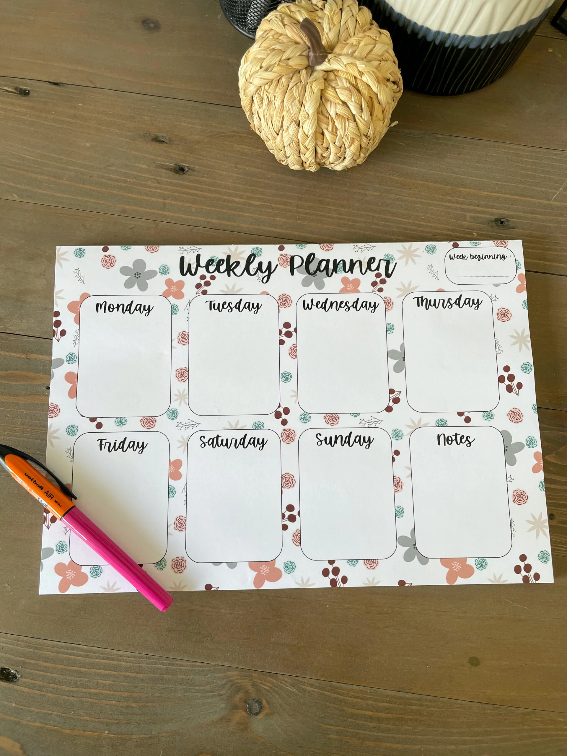 A4 Weekly Planner Notepad