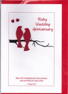 Three Dot Cards - Ruby Wedding Anniversary