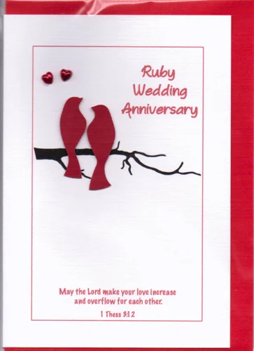 Three Dot Cards - Ruby Wedding Anniversary