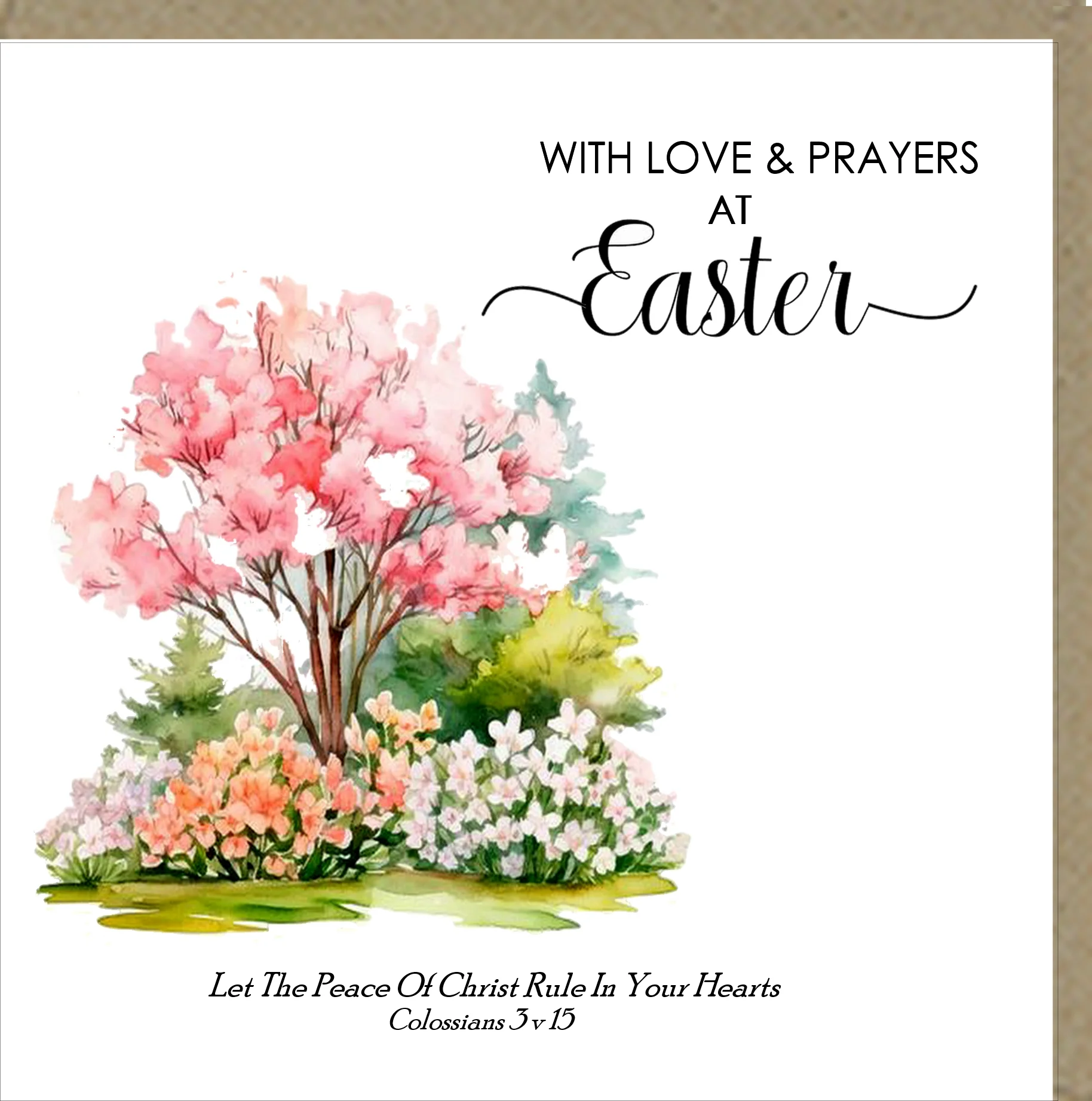 With Love & Prayers  at Easter Greetings Card