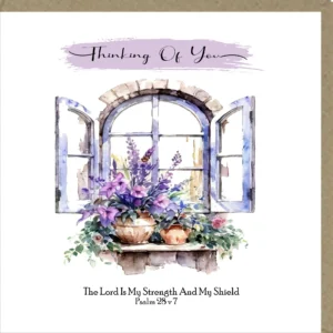 A blank inside thinking of you greeting card, perfect for conveying sympathy or sending thoughtful wishes.