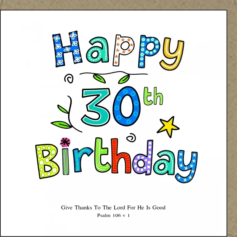 Greeting Card - Happy 30th Birthday