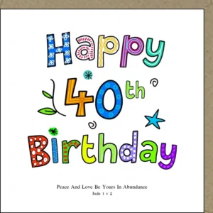 Greeting Card - Happy 40th Birthday