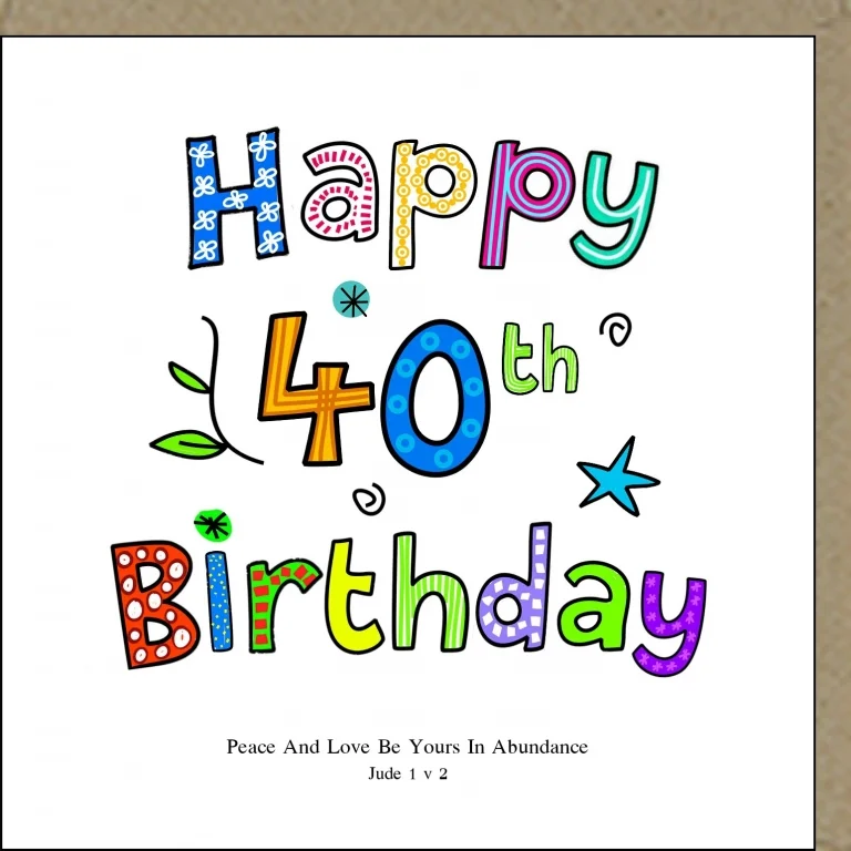 Greeting Card - Happy 40th Birthday