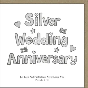 Greeting Card - Wedding Anniversary Silver