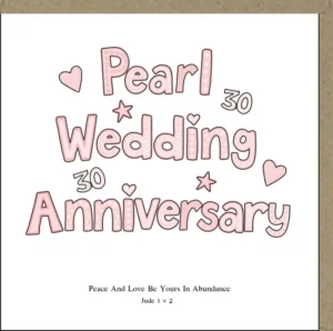 Greeting Card - Wedding Anniversary Pearl
