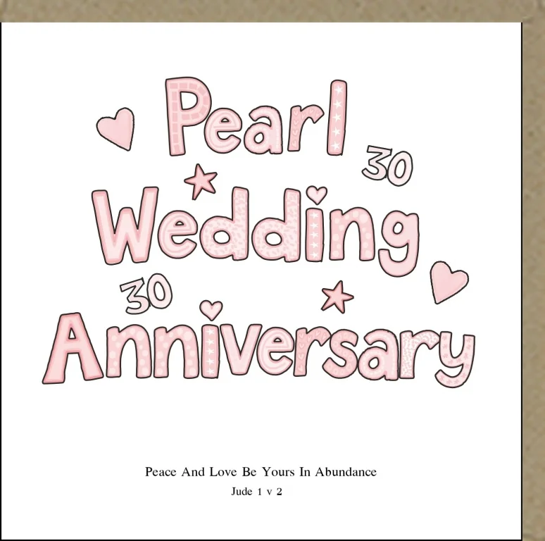 Greeting Card - Wedding Anniversary Pearl