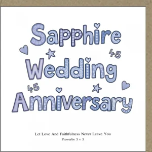 Greeting Card - Wedding Anniversary Sapphire