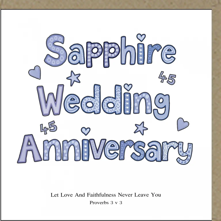 Greeting Card - Wedding Anniversary Sapphire