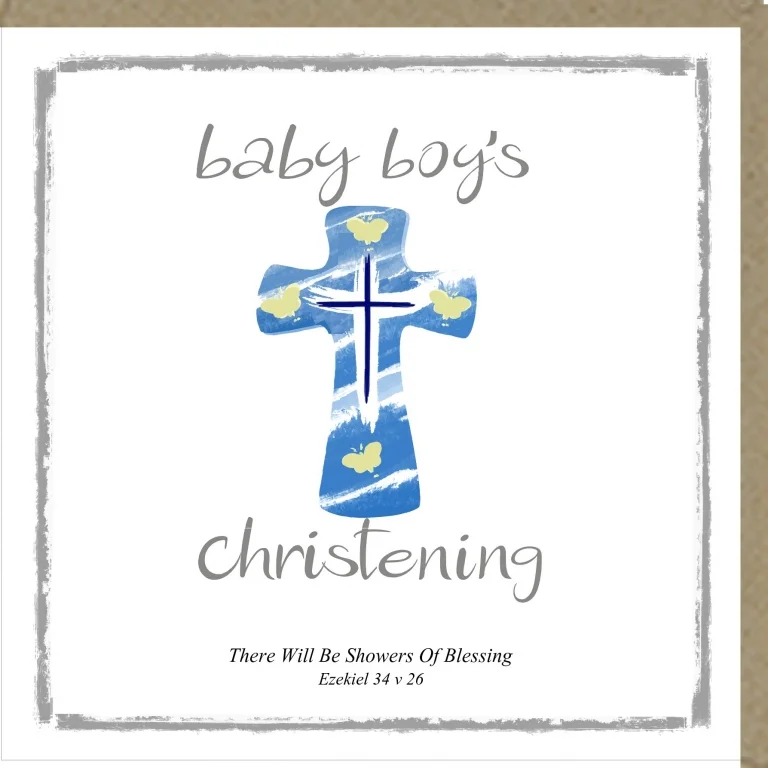 Greetings Card - Baby Boy's Christening