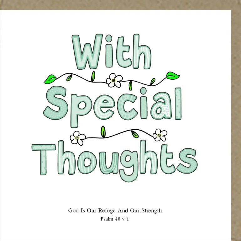With Special Thoughts Greetings Card