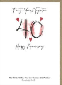 Forty Years Together Greetings Card