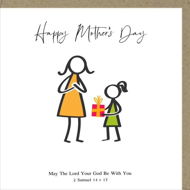 Happy Mothers Day Girl Greetings Card