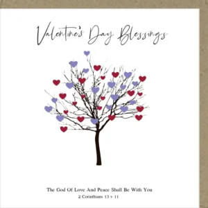 Valentines Day Blessings Blue Greetings Card