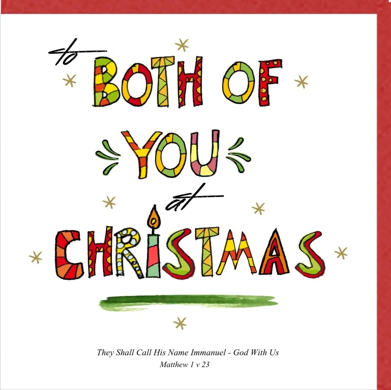 To Both of You at Christmas Greetings Card