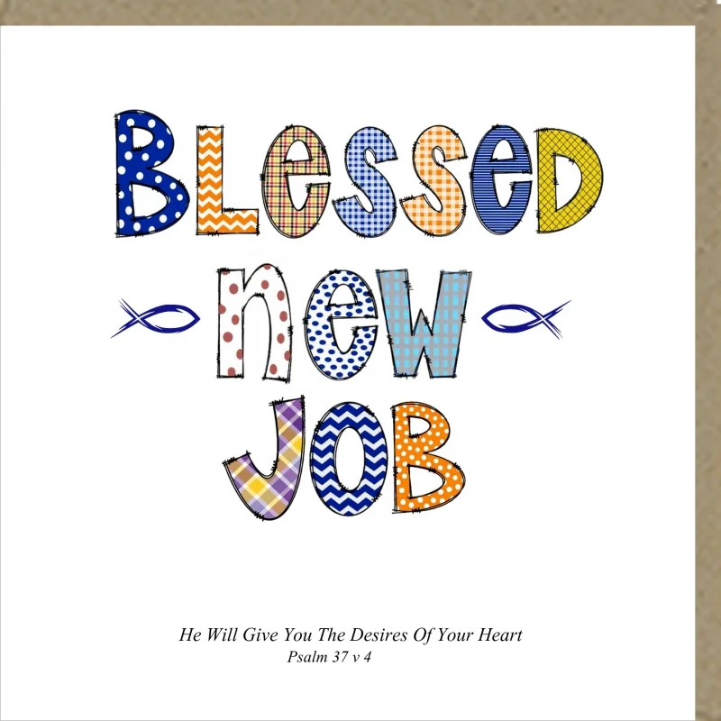 Blessed New Job Greetings Card