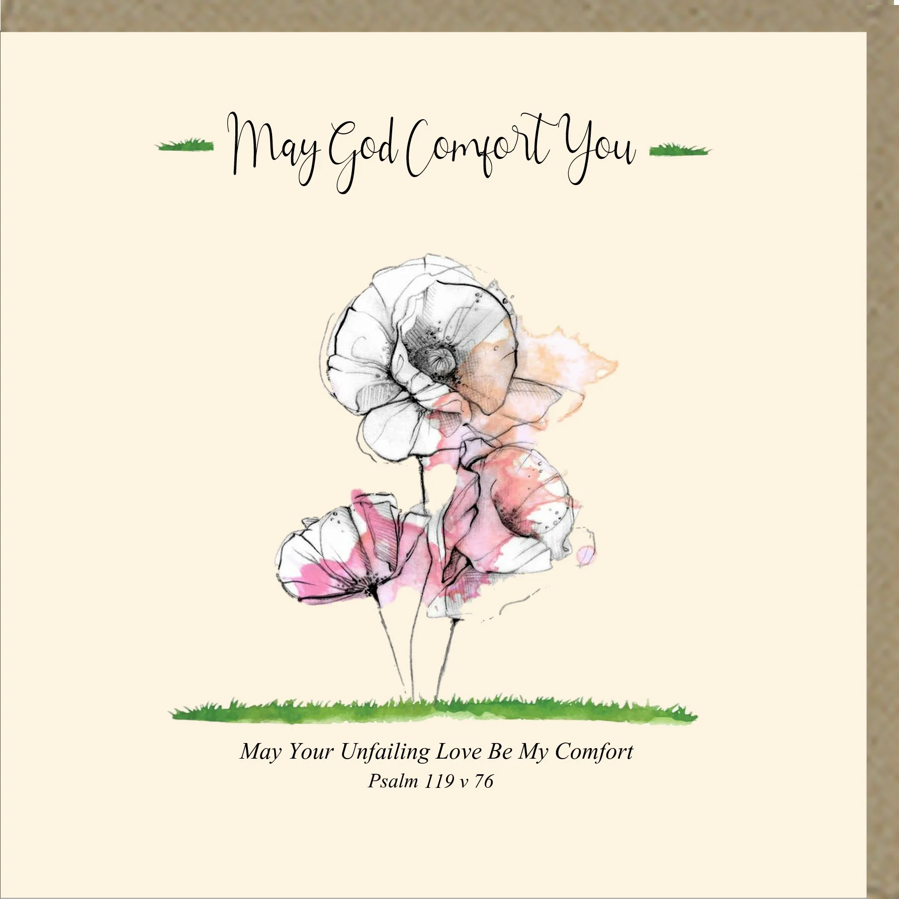 May God Comfort You Greetings Card