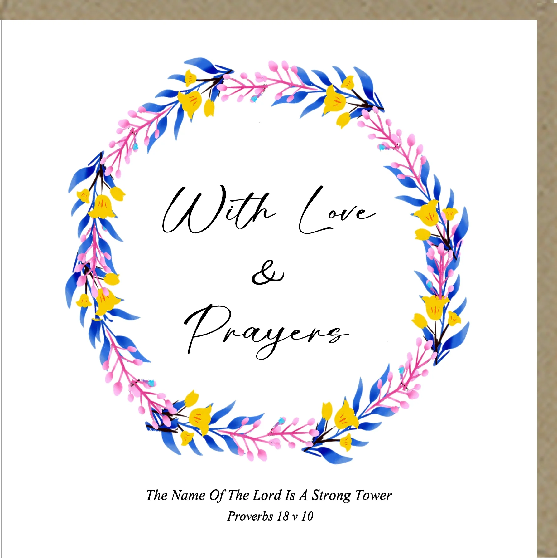 With Love & Prayers Greetings Card