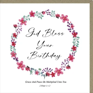 Potty Mouse 'God Bless Your Birthday' large format greetings card, blank inside for personalized birthday messages.