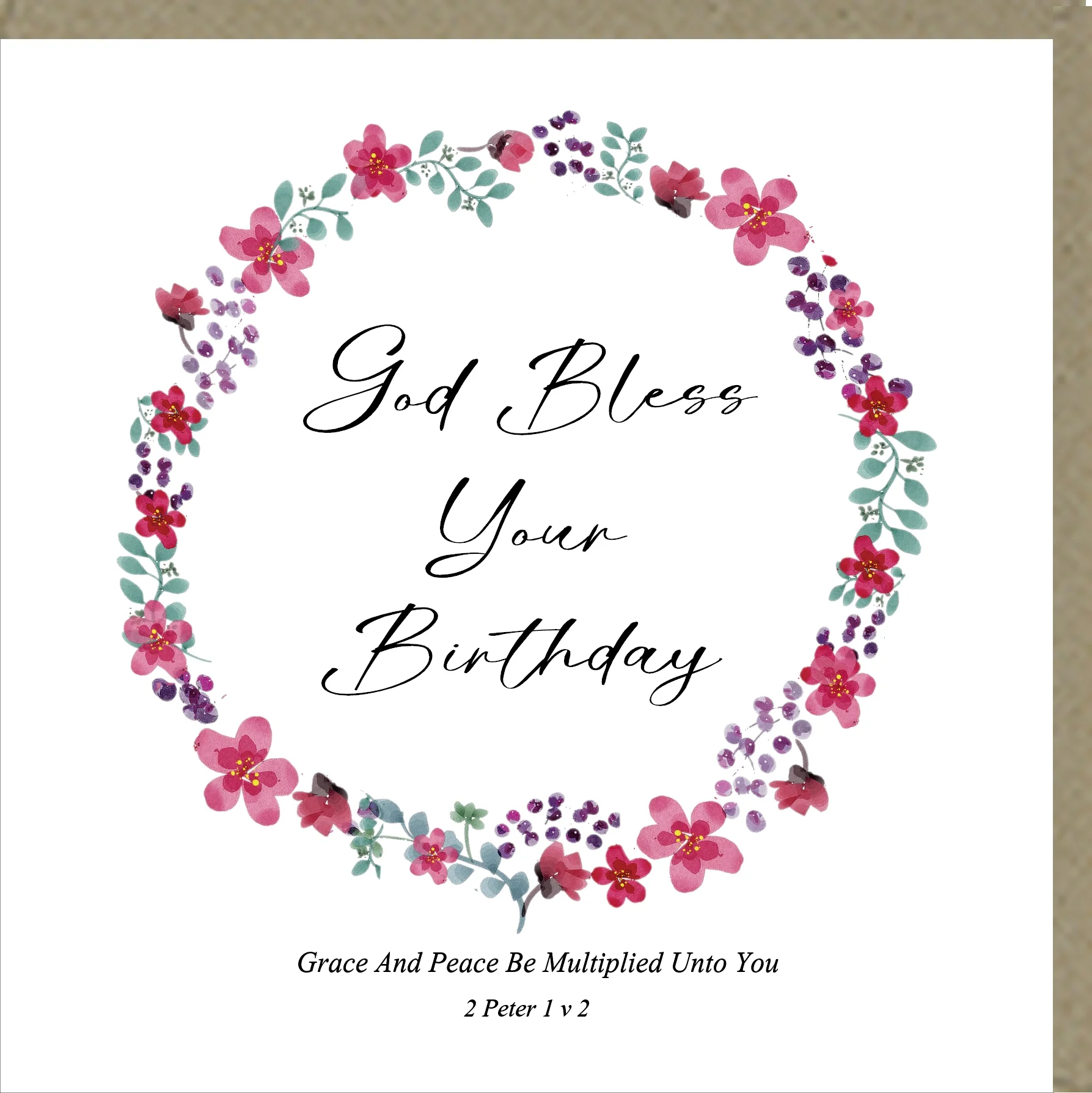 God Bless Your Birthday Greetings Card