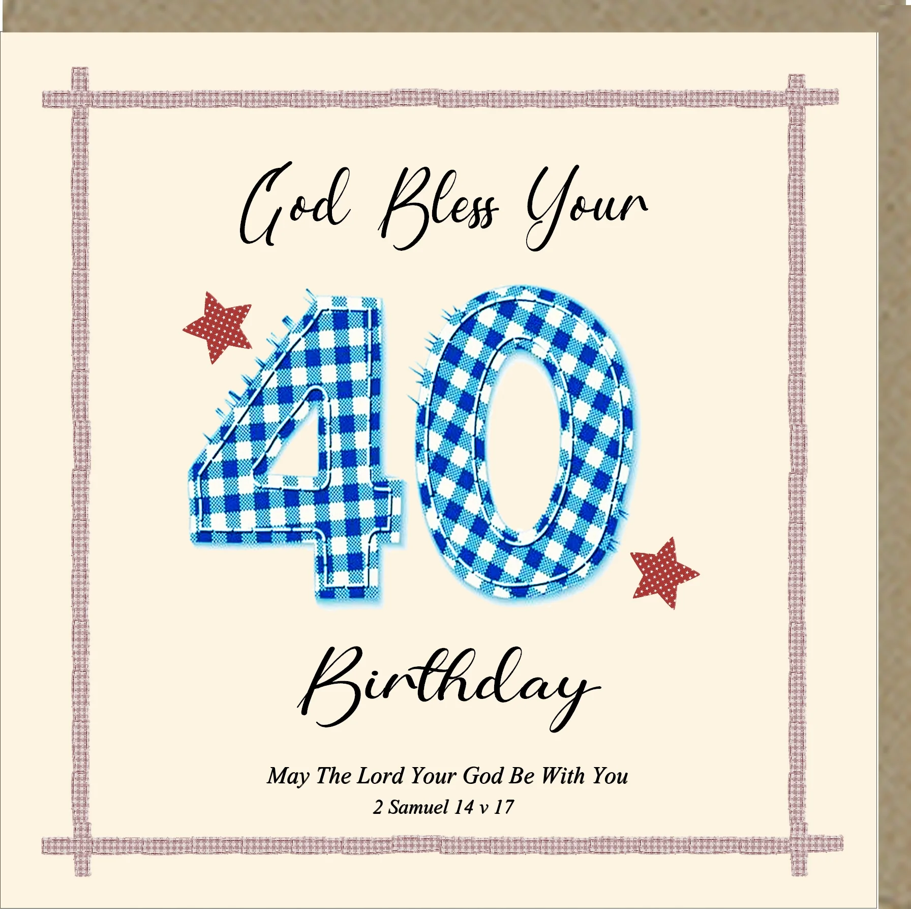 40 Birthday Greetings Card