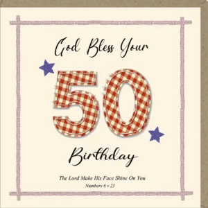 A charming 'God Bless...' birthday card from the Potty Mouse range, featuring a cute design on a large format, perfect for personalized birthday greetings.