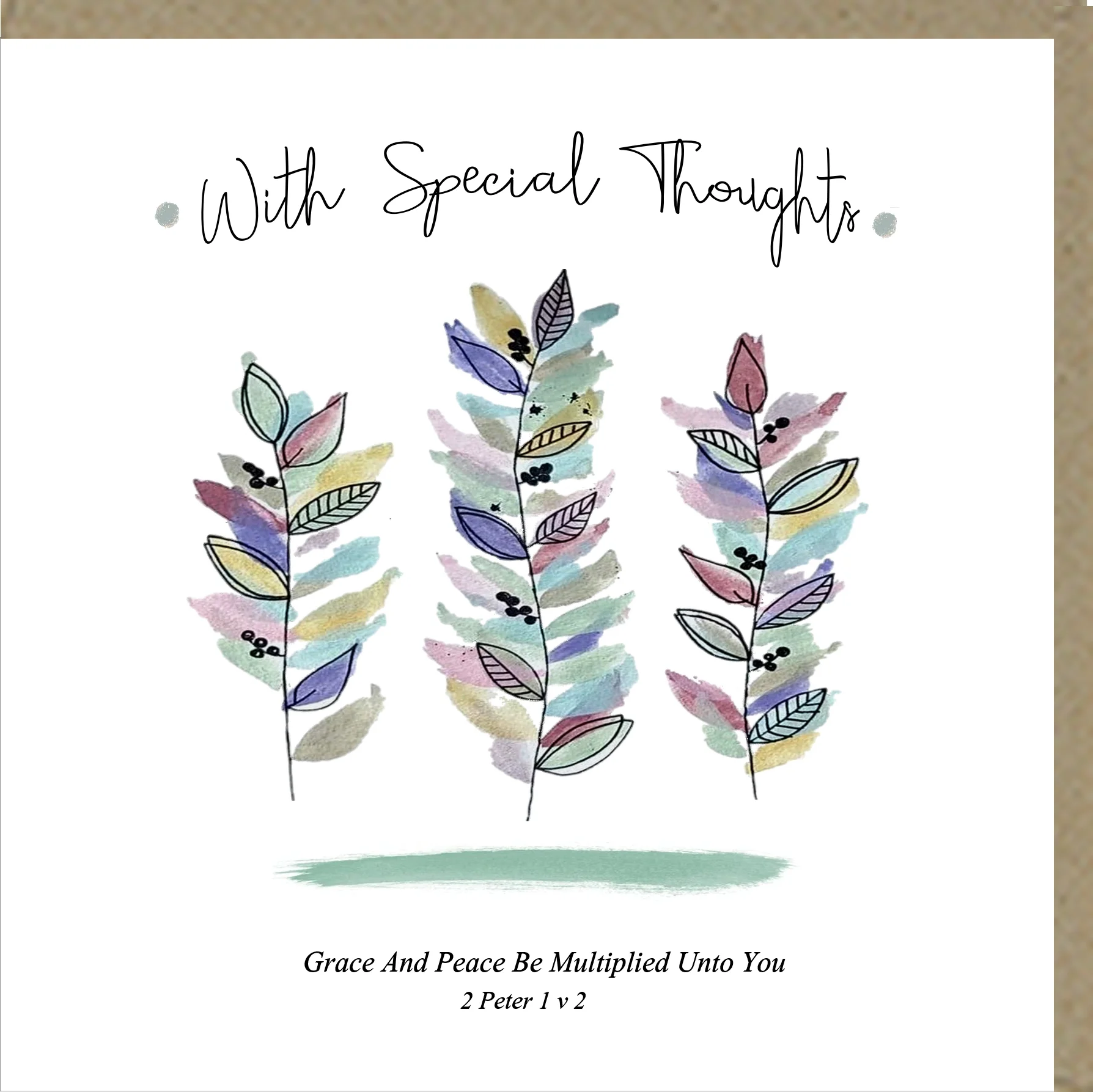 With Special Thoughts Greetings Card