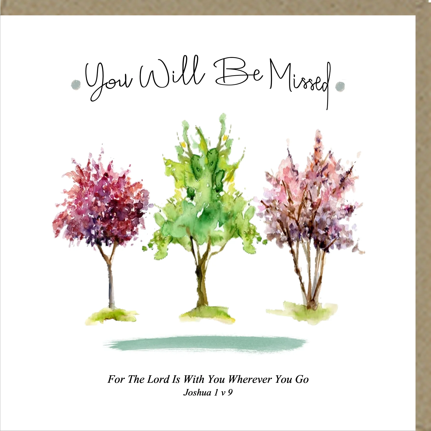 You Will Be Missed Greetings Card
