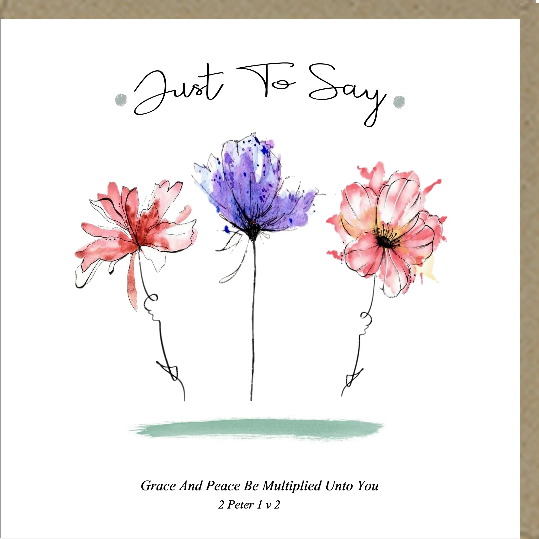 Just To Say Greetings Card