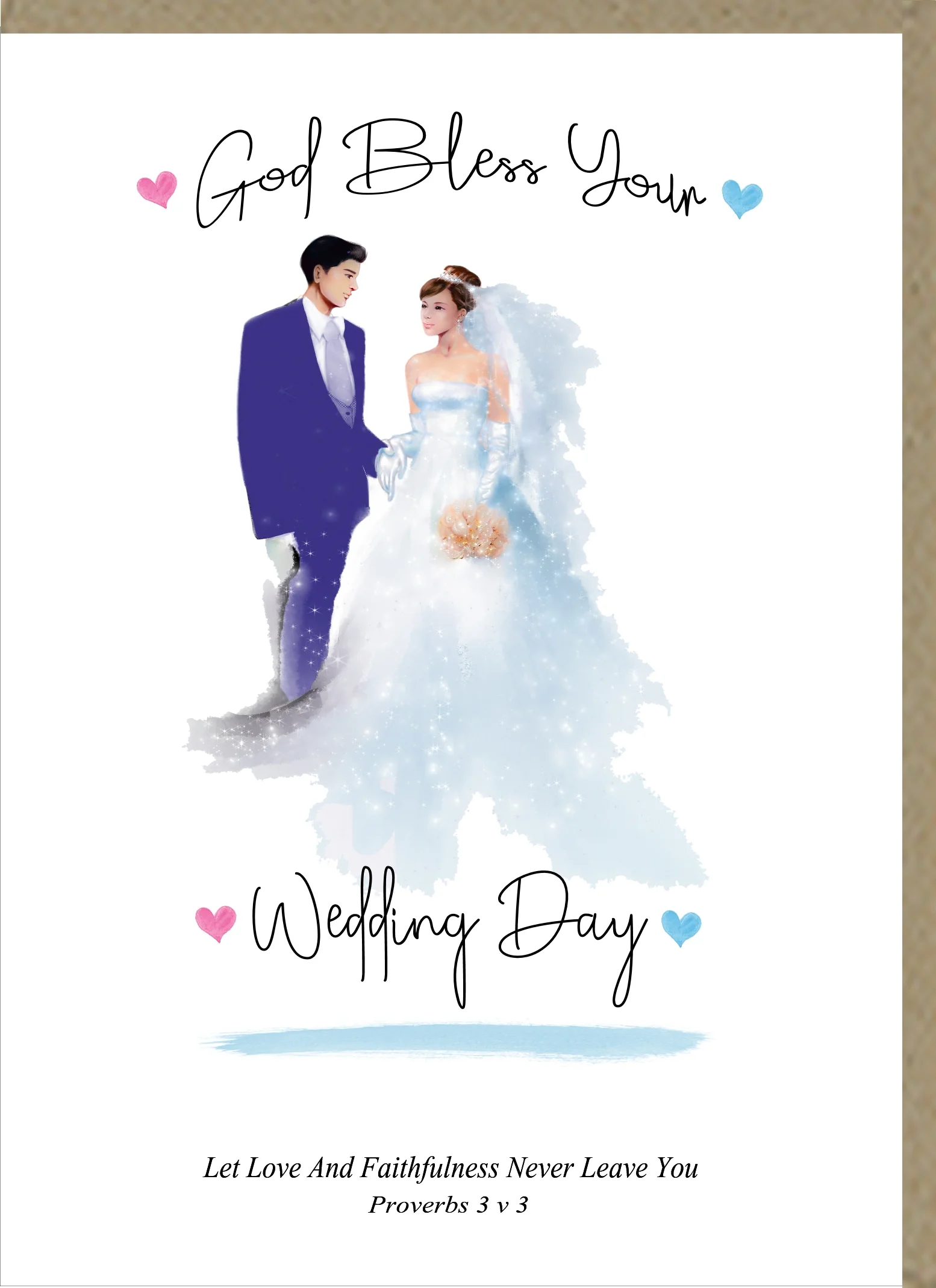 God Bless Your Wedding Day Greetings Card