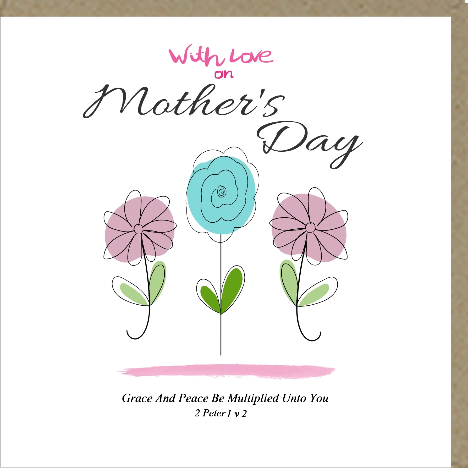With Love on Mother's Day Greetings Card