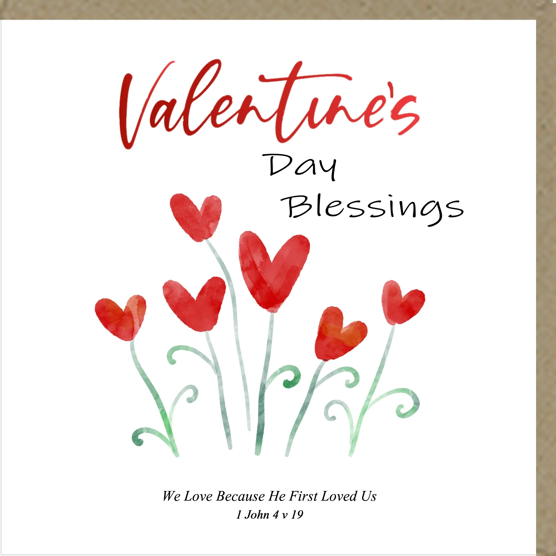 Valentine's Day Blessings Greetings Card