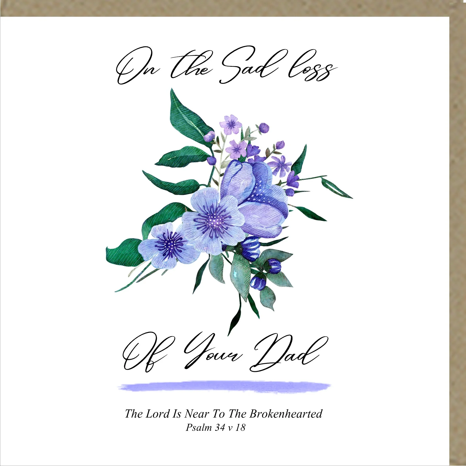 On The Sad Loss of Your Dad Greetings Card