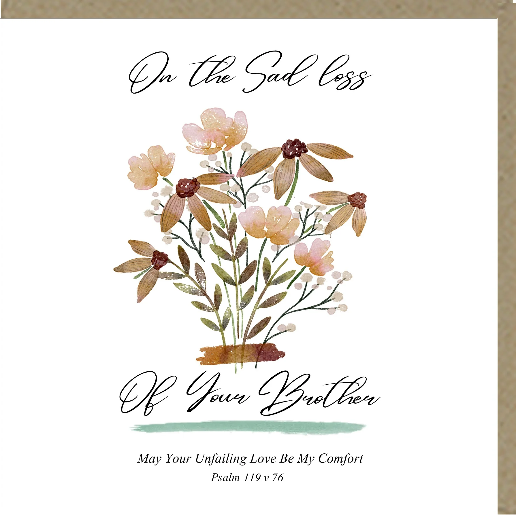On The Sad Loss of Your Brother Greetings Card