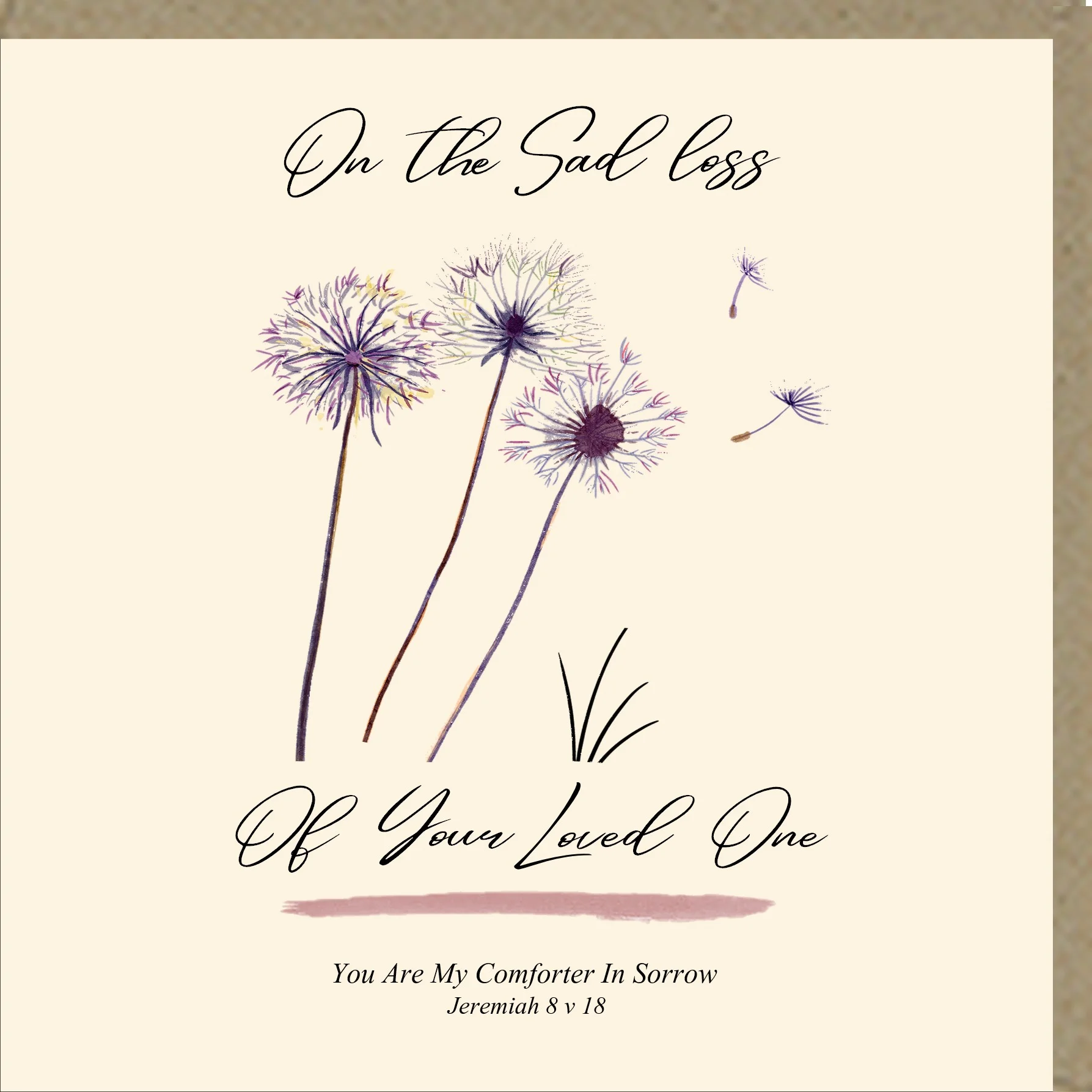 On The Sad Loss of Your Loved One Greetings Card