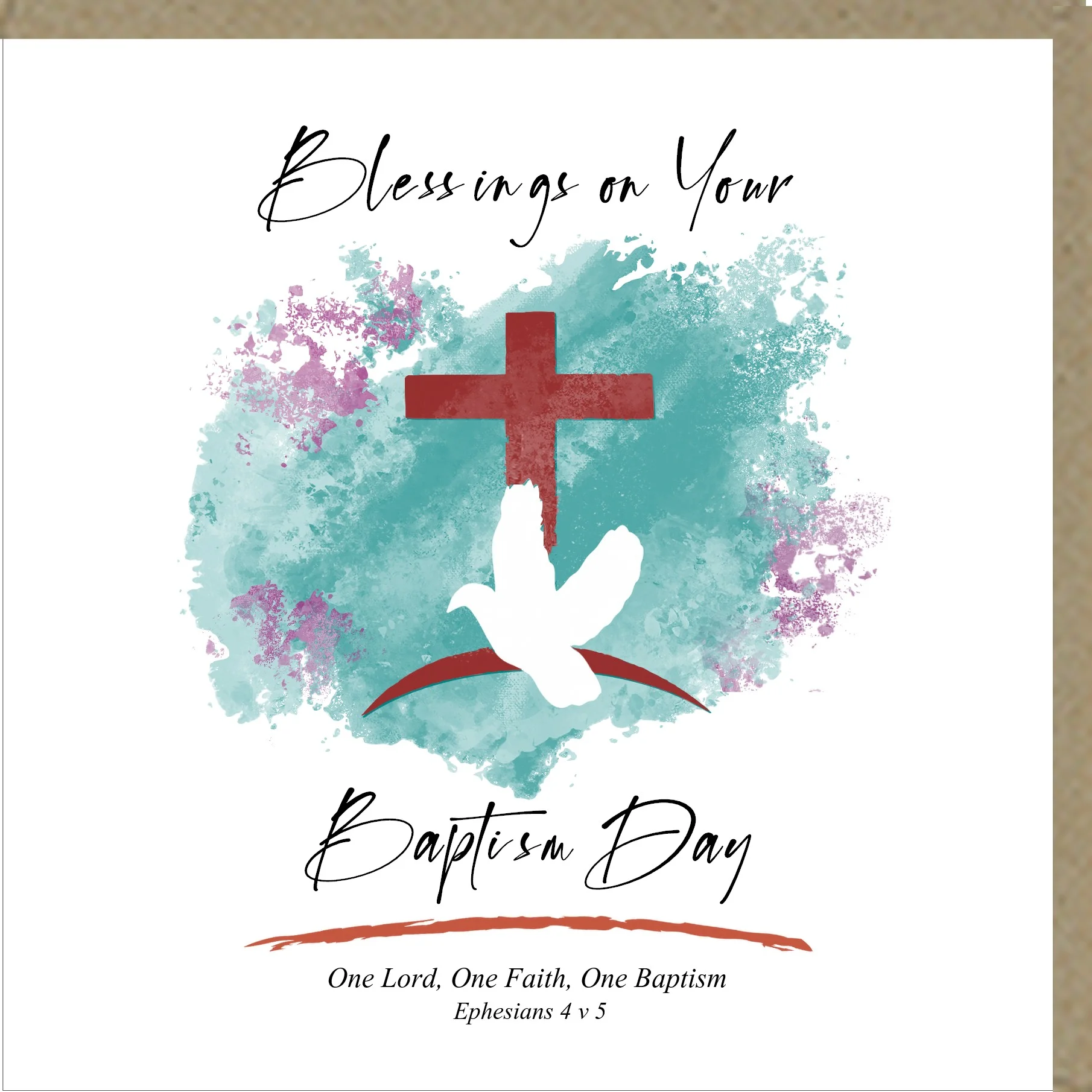 Blessings On Your Baptism Day Greetings Card