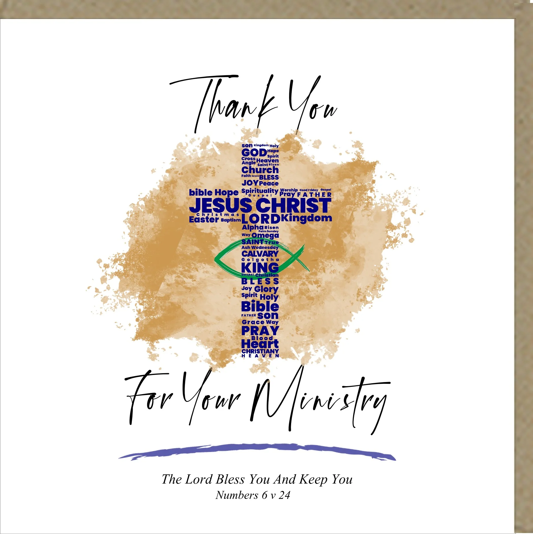 Thank You For Your Ministry Greetings Card