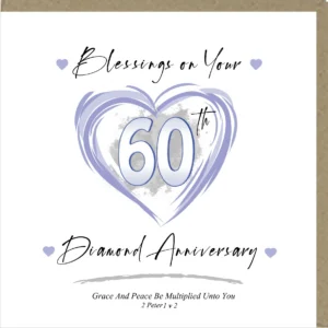 Blessings On Your Diamond Anniversary Greetings Card