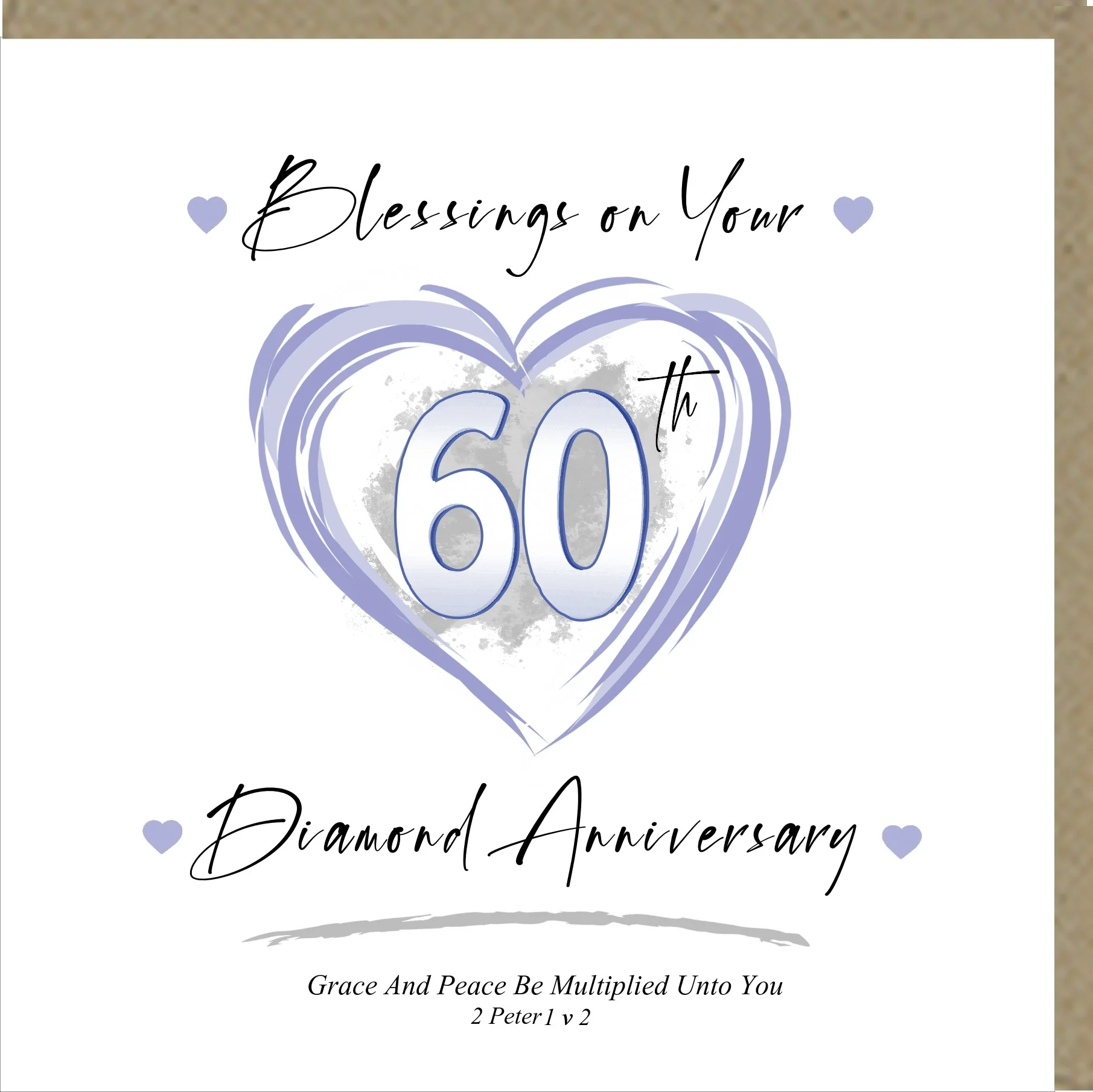 Blessings On Your Diamond Anniversary Greetings Card