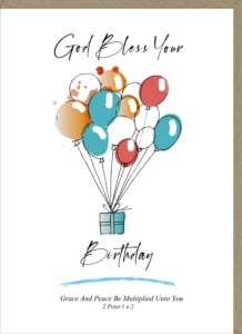 God Bless Your Birthday Greetings Card