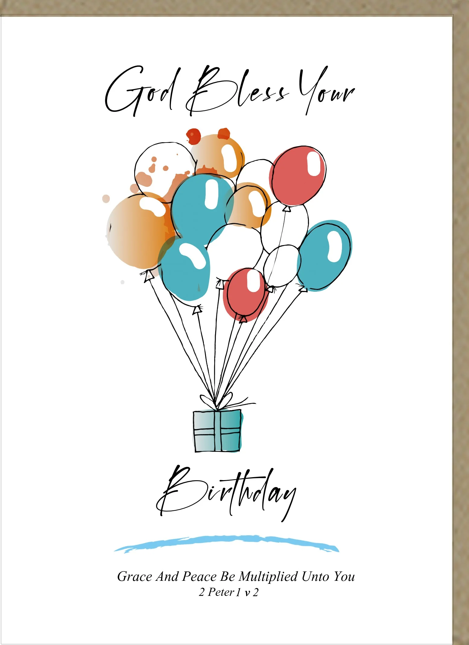 God Bless Your Birthday Greetings Card